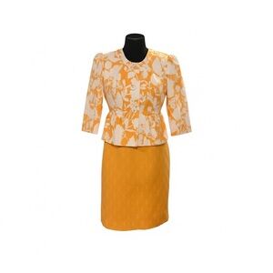 Chadwicks Floral Dress & Jacket Set – Petite 6 – Cotton Spring Occasion Suit